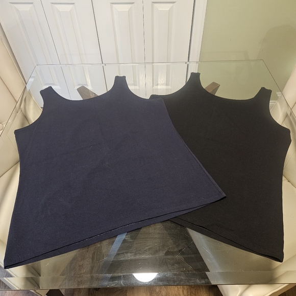 ✨️NWOT!!! Talbots navy blue & black body tanks, set of 2!!! Size XL - Picture 4 of 8